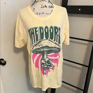 The Doors Band Music 1970 Tour Graphic Yellow Pullover T-Shirt